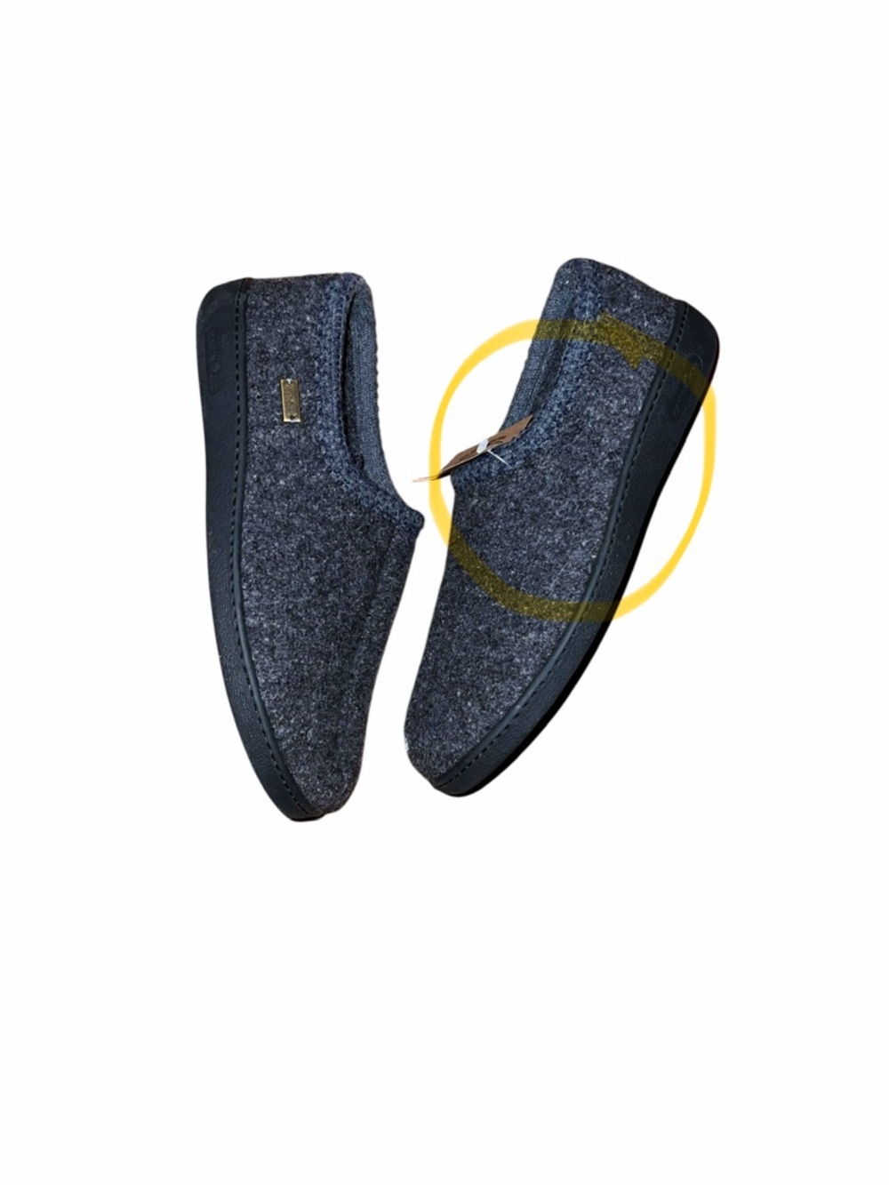 Haflinger Dark Gray Wool Felt Slippers Size 47 - Picture 7 of 7